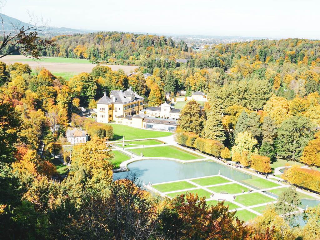 Blick auf den Schlosspark Hellbrunn